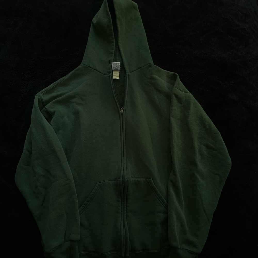 Russel Green Zip-Up Hoodie